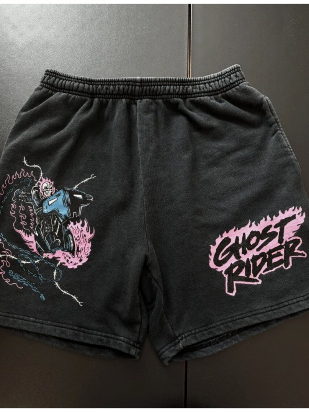Warren Lotas x Marvel "Ghost Rider" Sweat Shorts - Black - Men's Size XL OBO